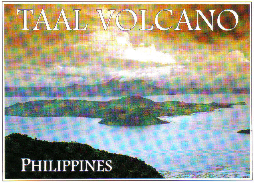 Pictures Of Volcanoes In The Philippines. Taal Volcano Postcard